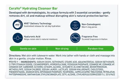 CeraVe Hydrating Cleanser Bar, image 2