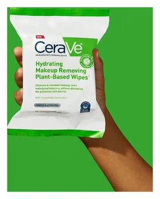 CeraVe Hydrating Makeup Removing Plant-Based Wipes, image 4